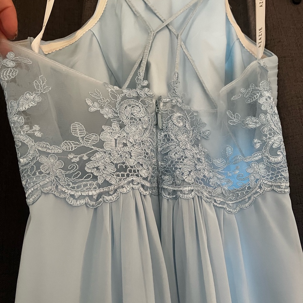 Azazie Ginger Allure Women's Sky Blue Dress